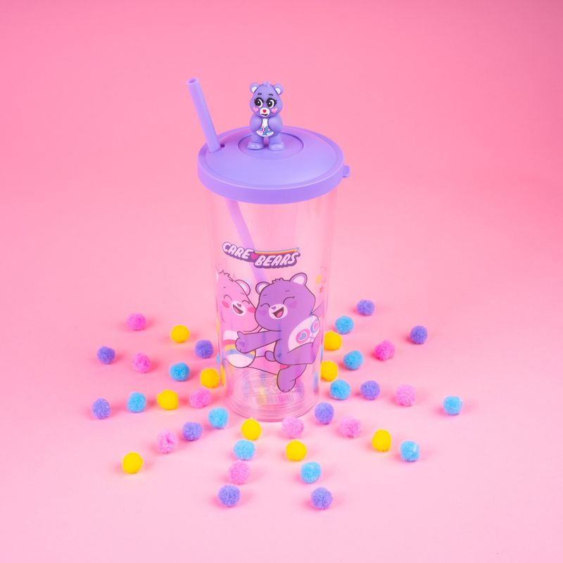 Vaso-de-Plastico-de-la-Colecci-n-Care-Bears-550-Ml-Morado-con-pitillo-7-20134