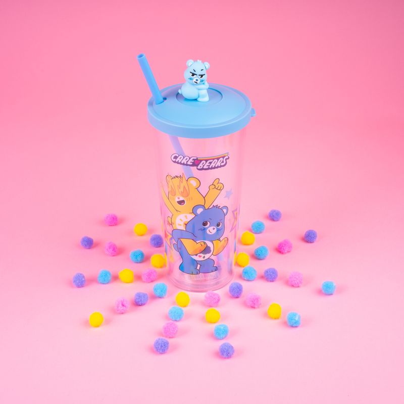 Vaso-de-Plastico-de-la-Colecci-n-Care-Bears-550-Ml-Azul-con-pitillo-7-20135