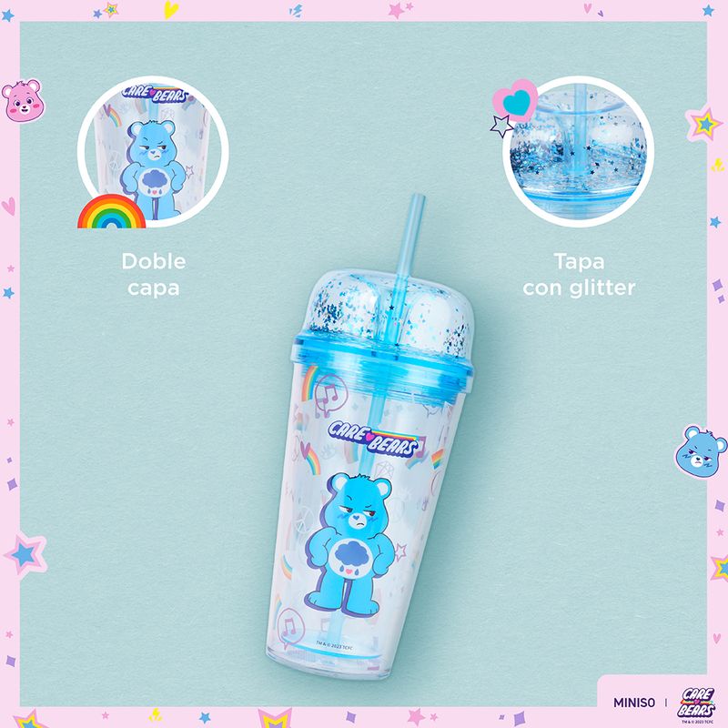 Vaso-de-Plastico-Colecci-n-Care-Bears-de-Doble-Pared-con-pitillo-480-Ml-Azul-5-20136