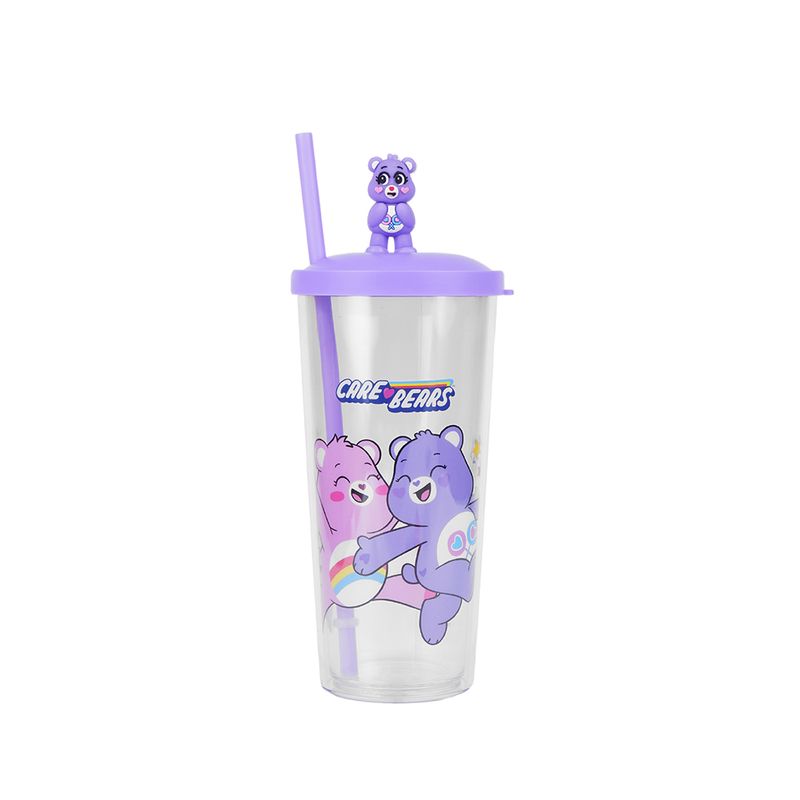 Vaso-de-Plastico-de-la-Colecci-n-Care-Bears-550-Ml-Morado-con-pitillo-1-20134