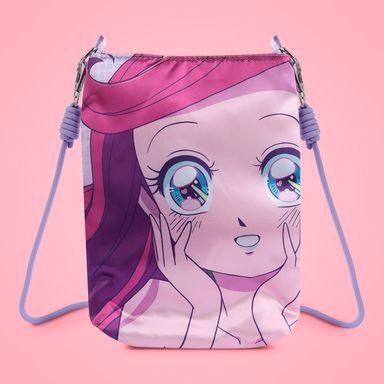 Bolso Porta Celular Satinado Serie Disney Manga Princesas Ariel