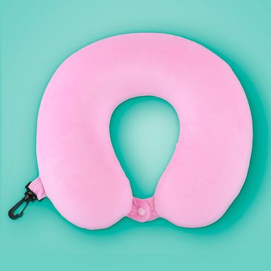 Almohada de Viaje Viscoelastica para El Cuello Con Gancho Purpura