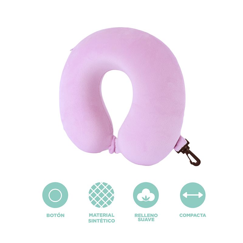 Almohada-de-Viaje-Viscoelastica-para-El-Cuello-Con-Gancho-Purpura-3-20207