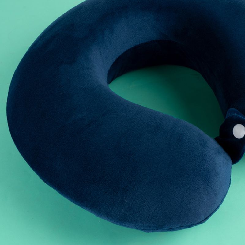 Almohada-de-Viaje-Viscoelastica-para-El-Cuello-Con-Gancho-Azul-Marino-7-20208