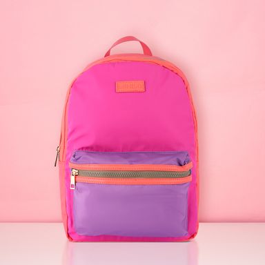 Maleta Escolar Miniso Serie Bloques Rosa