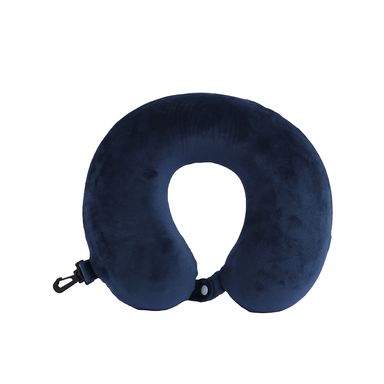Almohada de Viaje Viscoelastica para El Cuello Con Gancho Azul Marino