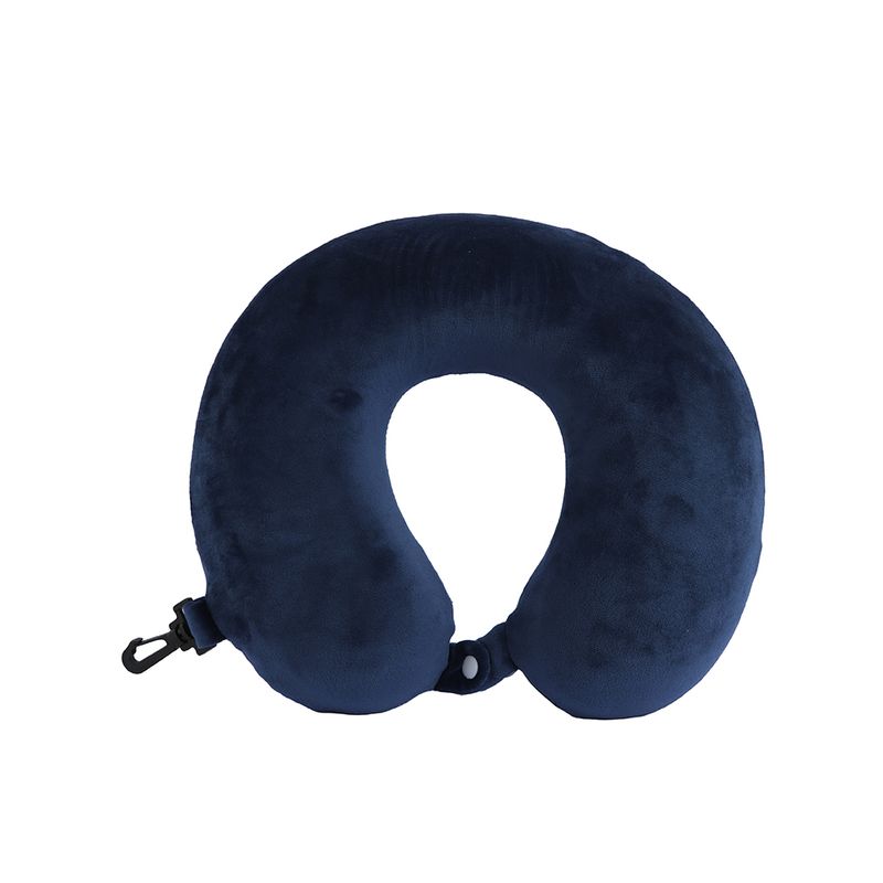 Almohada-de-Viaje-Viscoelastica-para-El-Cuello-Con-Gancho-Azul-Marino-1-20208