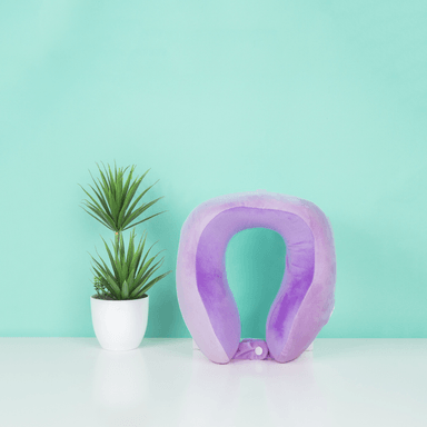 Almohada de Viaje en espuma en Forma de U para el Cuello Purpura