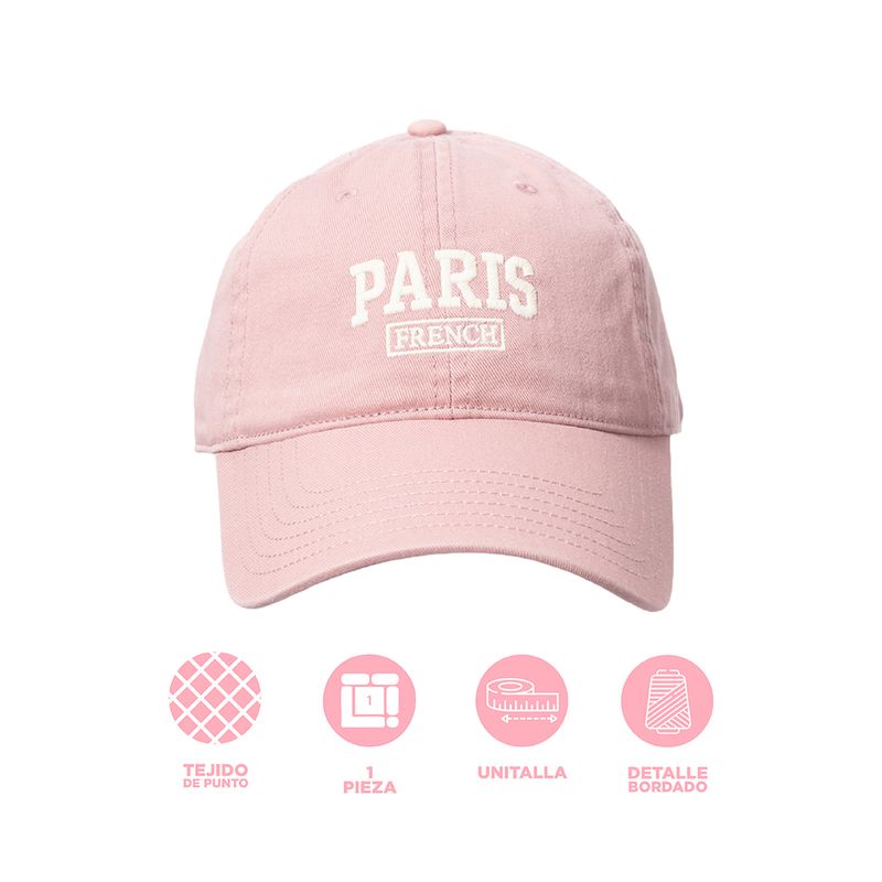 Gorra-de-Beisbol-Bordado-Paris-Rosa-3-20538