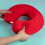 Almohada-de-Viaje-en-Forma-de-U-de-espuma-Rojo-2-20479