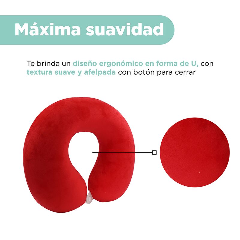 Almohada-de-Viaje-en-Forma-de-U-de-espuma-Rojo-5-20479