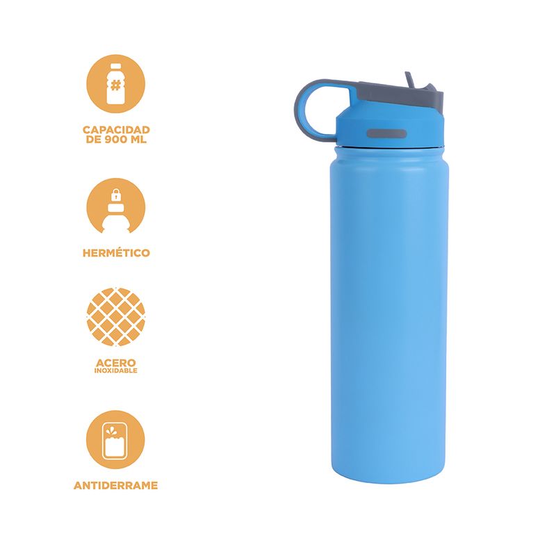 Vaso-de-Acero-Inoxidable-con-Tapa-y-Pitillo-900-Ml-Azul-3-20488