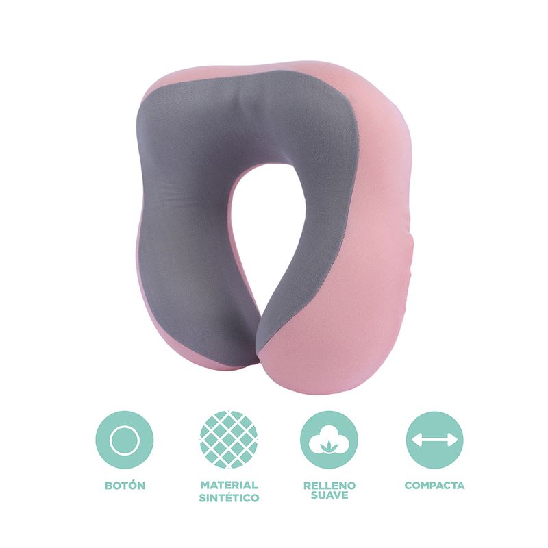 Almohada-de-Viaje-en-Forma-de-U-de-espuma-de-Dos-Colores-Rosa-3-20562