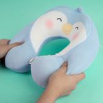 Almohada-de-Viaje-en-Forma-de-U-de-espuma-Ping-ino-Azul-2-20629