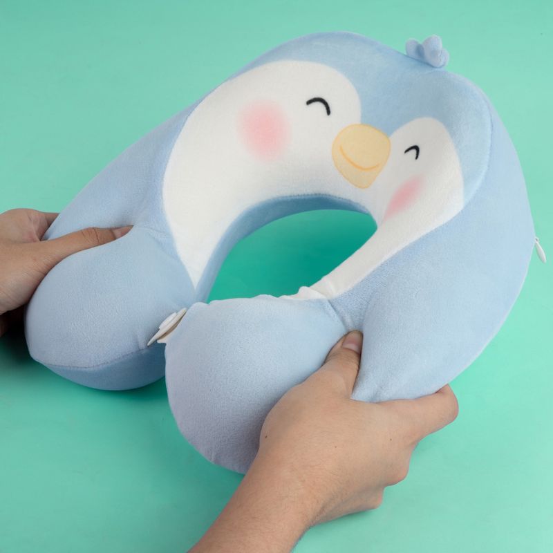 Almohada-de-Viaje-en-Forma-de-U-de-espuma-Ping-ino-Azul-2-20629
