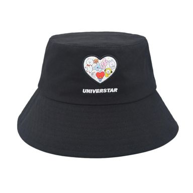 Sombrero de Cubo Negro con Corazon Colección BT21