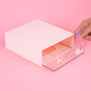 Organizador de Plastico Rosa L Coleccion Strawberry Sanrio
