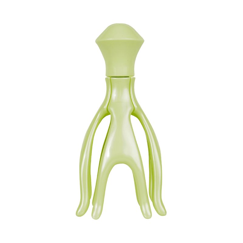 Masajeador De Cabeza En Forma De Pulpo 6.5 14Cm Mediano Verde