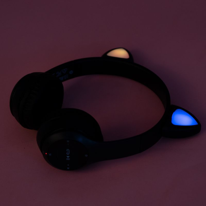 Audifonos-Inalambrico-con-Luz-Led-Forma-Orejas-de-Gato-Modelo-23Bf06-Negro-2-21208