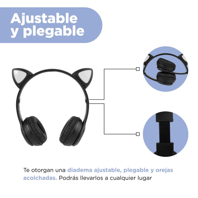 Audifonos-Inalambrico-con-Luz-Led-Forma-Orejas-de-Gato-Modelo-23Bf06-Negro-5-21208