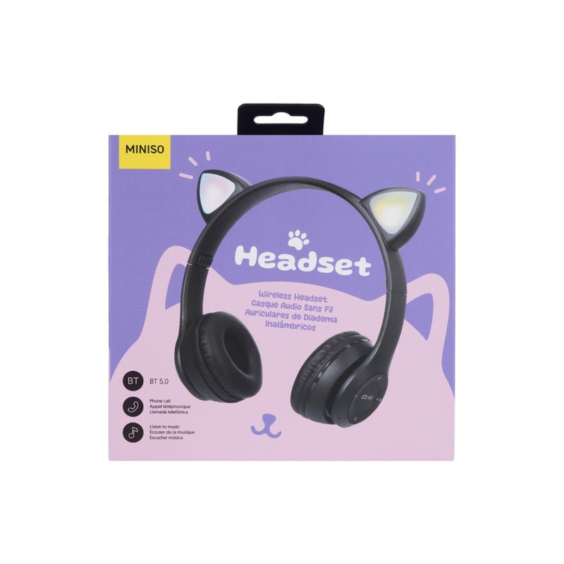 Audifonos-Inalambrico-con-Luz-Led-Forma-Orejas-de-Gato-Modelo-23Bf06-Negro-9-21208