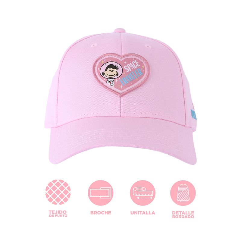 Gorra-de-Beisbol-Snoopy-Serie-Little-Space-Explorer-Rosa-3-21294