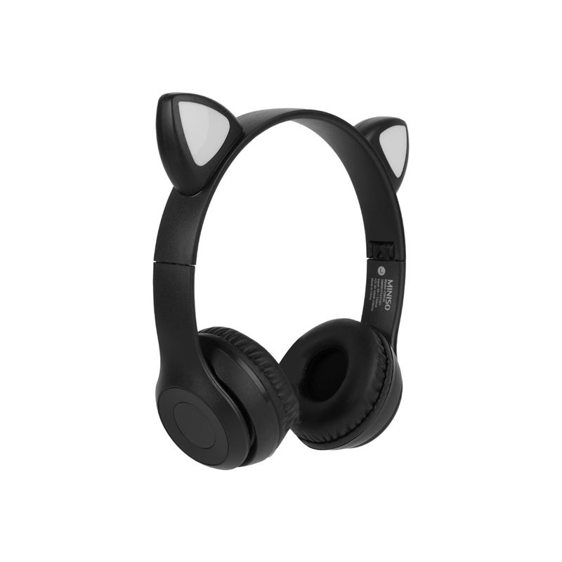 Audifonos-Inalambrico-con-Luz-Led-Forma-Orejas-de-Gato-Modelo-23Bf06-Negro-1-21208