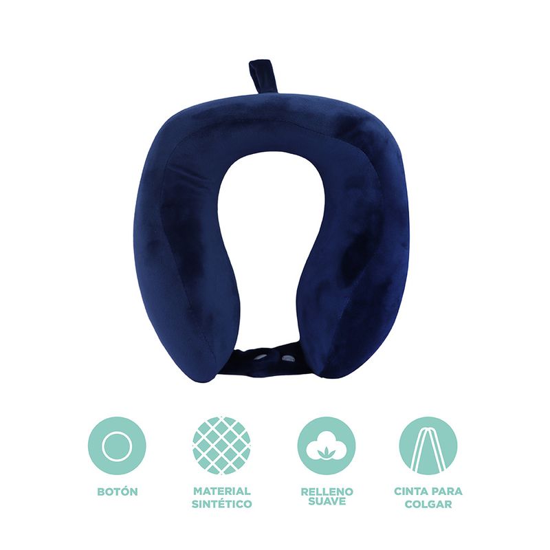 Almohada-de-Viaje-en-Espuma-con-Forma-de-U-Viscoelastica-Serie-Miniso-Azul-Marino-4-21333