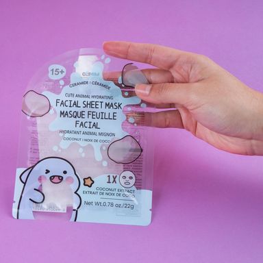 Mascarilla Facial Hidratante Cute Animal Coco