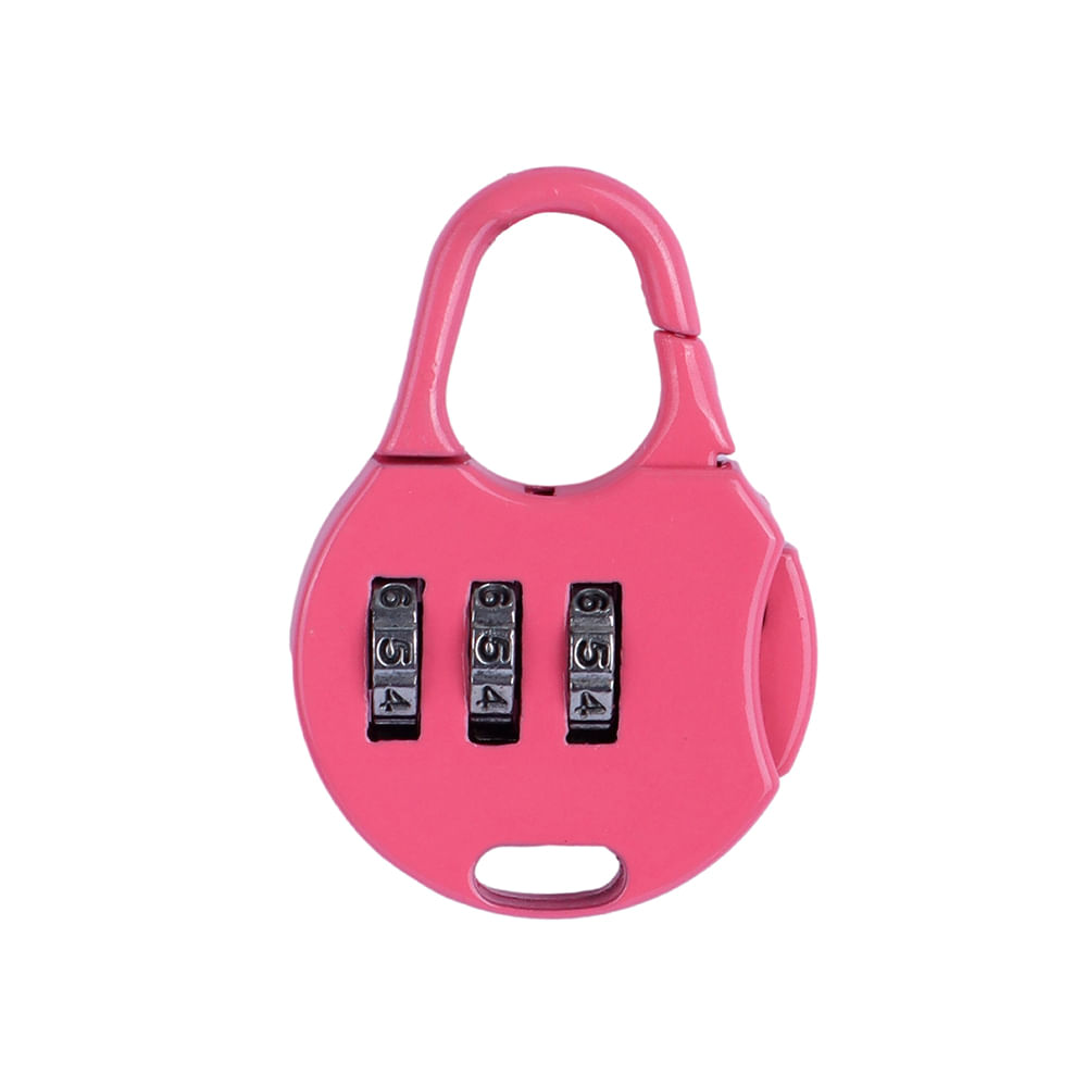 Candado Redondo Mini Rosa - Miniso
