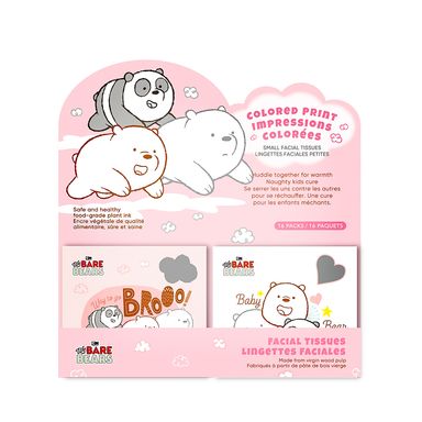 Paquete de Pañuelos Desechables sin Fragancia  Serie We Bare Bears