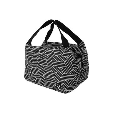 Lonchera con  Formas Geometricas Lineas Blanco y Negro Serie Miniso