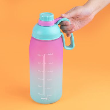 Botella de 1800 Ml con Asa Serie Gradient Rosa y Verde