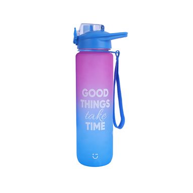 Botella de 1000 Ml con Tapa Removible Serie Gradient  Rosa y Azul