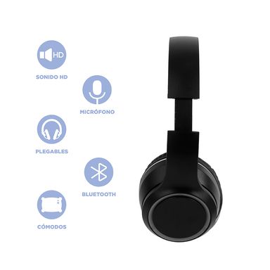 Audifonos Inalambrico con Luz Led Modelo Ch66 Serie Minio Negro