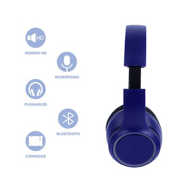 Audifonos Inalambrico con Luz Led Modelo Ch66 Serie Miniso Azul