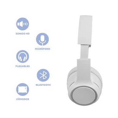 Audifonos Inalambrico con Luz Led Modelo Ch66 Serie Miniso Blanco