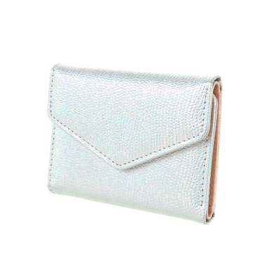 Cartera para Mujer con Broche Miniso Metalizada Plata