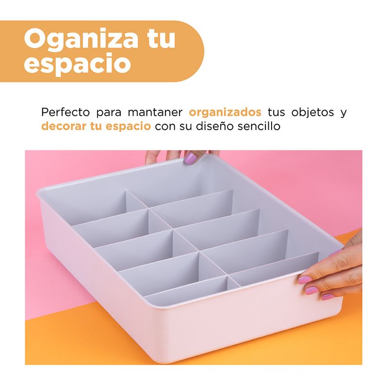 Organizador-de-Plastico-de-Ropa-Interior-de-10-Celdas-Gris-4-21615