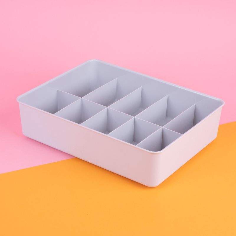 Organizador-de-Plastico-de-Ropa-Interior-de-10-Celdas-Gris-6-21615