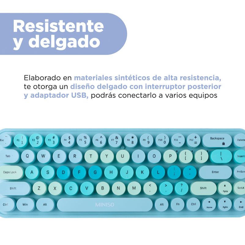 Teclado-Inalambrico-de-Moda-Modelo-Sk-676Ag-Verde-Miniso-5-21781