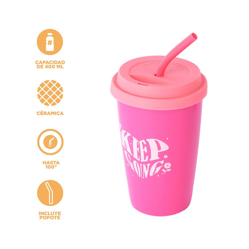 Vaso-de-Ceramica-de-400Ml-con-Tapa-y-Pitillo-Rosa-4-21663