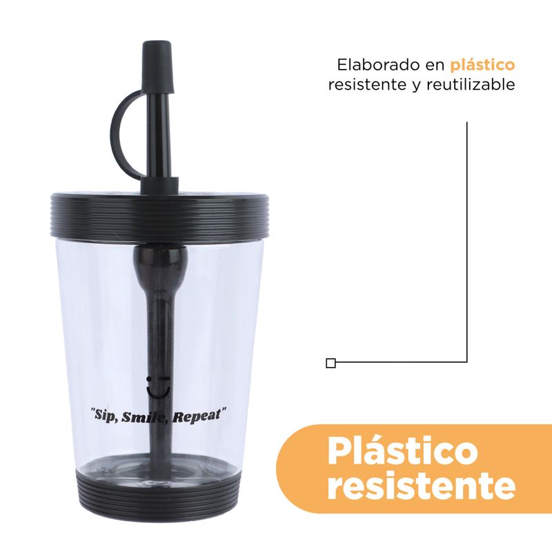 Vaso-de-Plastico-Portatil-535-Ml-de-Color-Solido-Negro-7-21747