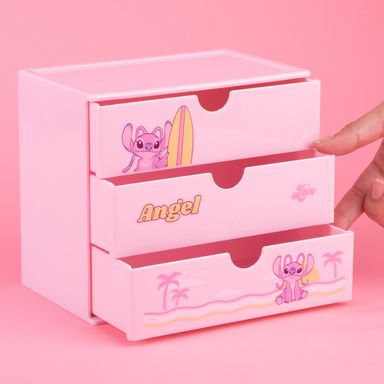 Organizador Plastico de 3 Cajones Serie Disney Stitch de Angel