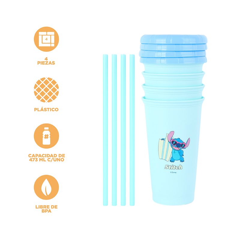 Set-de-Vasos-de-Plastico-Serie-Lilo-Stitch-473-Ml-4-Piezas-Stitch-3-21730