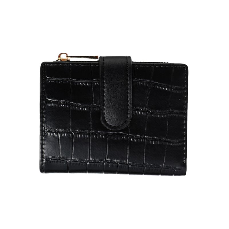 Cartera-Corta-para-Mujer-Tipo-Piel-de-Cocodrilo-Negro-1-21576
