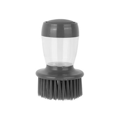 Cepillo para Vajilla con Dispensador de Jabon Gris