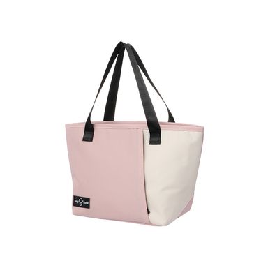 Lonchera Miniso Serie Mousse Mediana Rosa y Blanco