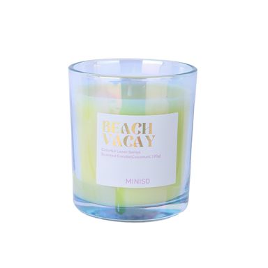 Vela Aromatica Miniso Serie Colorful Laser Beach Vacay 120Gr.