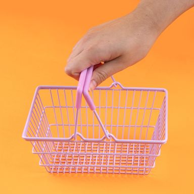 Organizador de Acero en Forma de Canasta de la Serie Púrpura